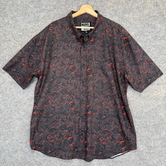 Marvel Other - RSVLTS x Marvel Miles Morales Spiderman Button Shirt Mens 3XL Performance City
